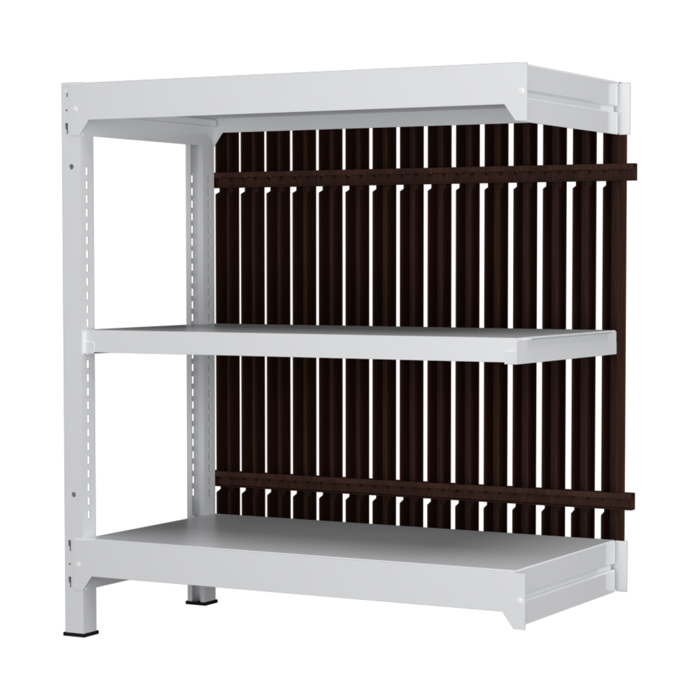 【増連】格子ラック ボルトレス 簡単組立 収納効率特化 増連セット W900タイプ H1000【オフィス家具市場】