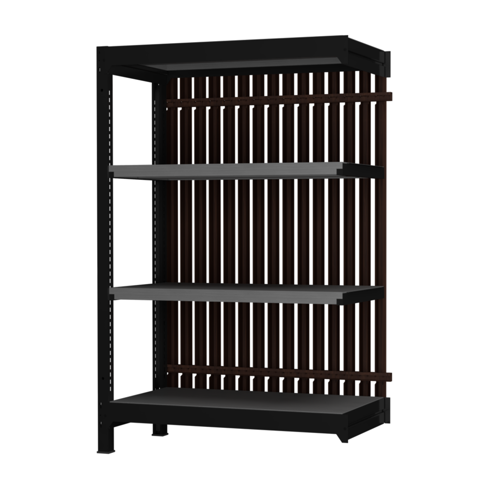 【増連】格子ラック ボルトレス 簡単組立 収納効率特化 増連セット W900タイプ H1400【オフィス家具市場】