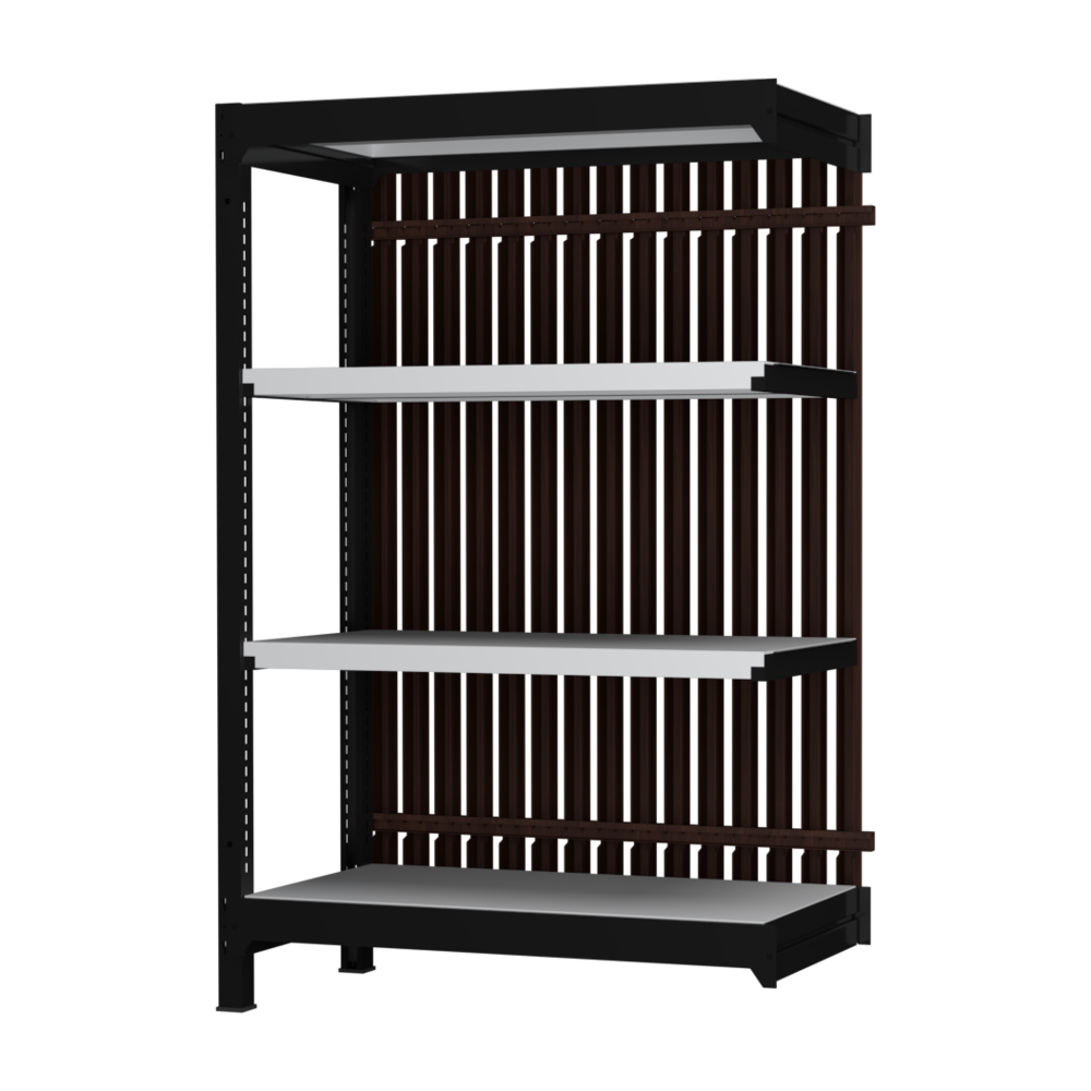 【増連】格子ラック ボルトレス 簡単組立 収納効率特化 増連セット W900タイプ H1400【オフィス家具市場】