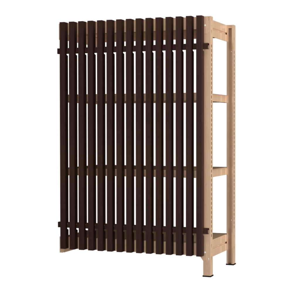 【増連】格子ラック ボルトレス 簡単組立 収納効率特化 増連セット W900タイプ H1400【オフィス家具市場】