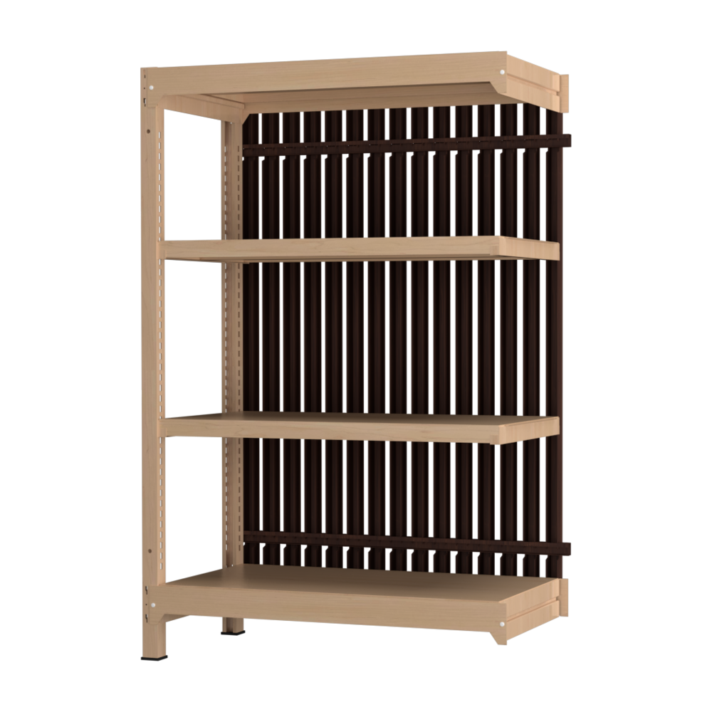 【増連】格子ラック ボルトレス 簡単組立 収納効率特化 増連セット W900タイプ H1400【オフィス家具市場】