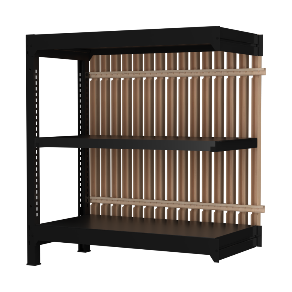 【増連】格子ラック ボルトレス 簡単組立 収納効率特化 増連セット W900タイプ H1000【オフィス家具市場】