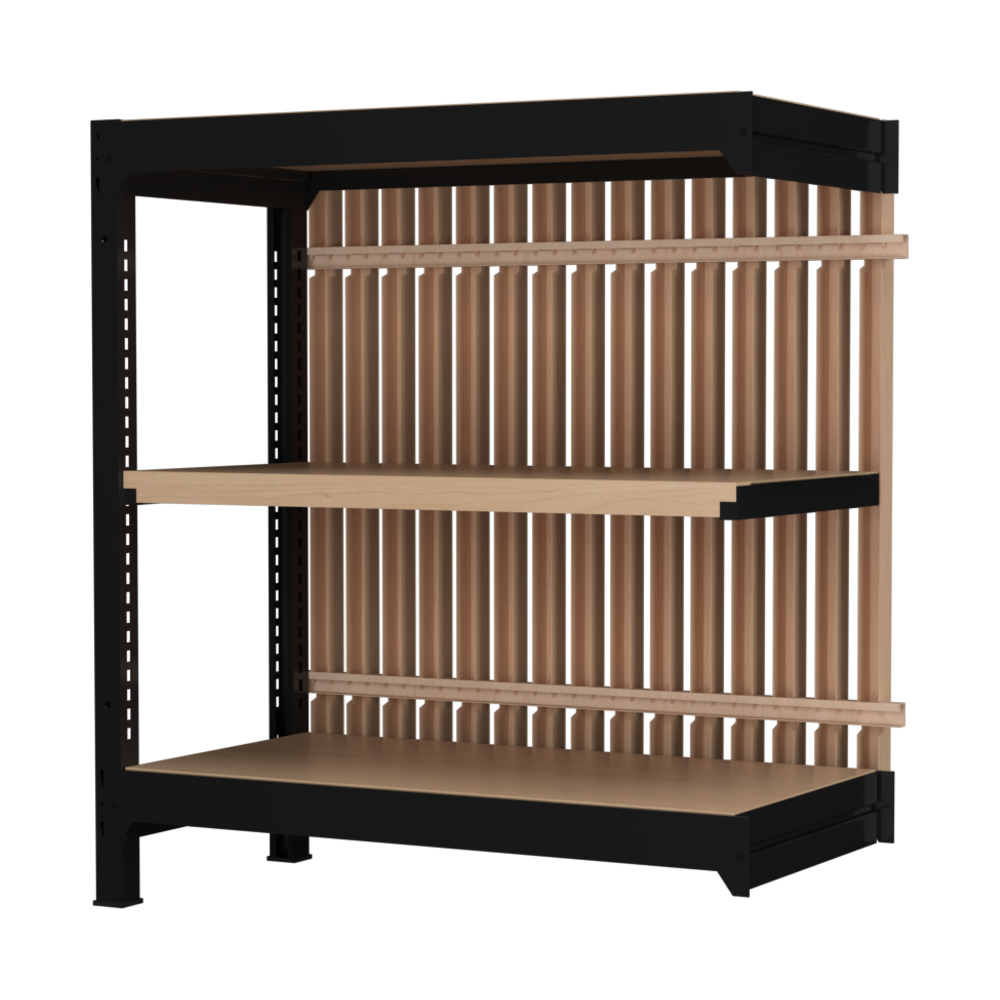 【増連】格子ラック ボルトレス 簡単組立 収納効率特化 増連セット W900タイプ H1000【オフィス家具市場】