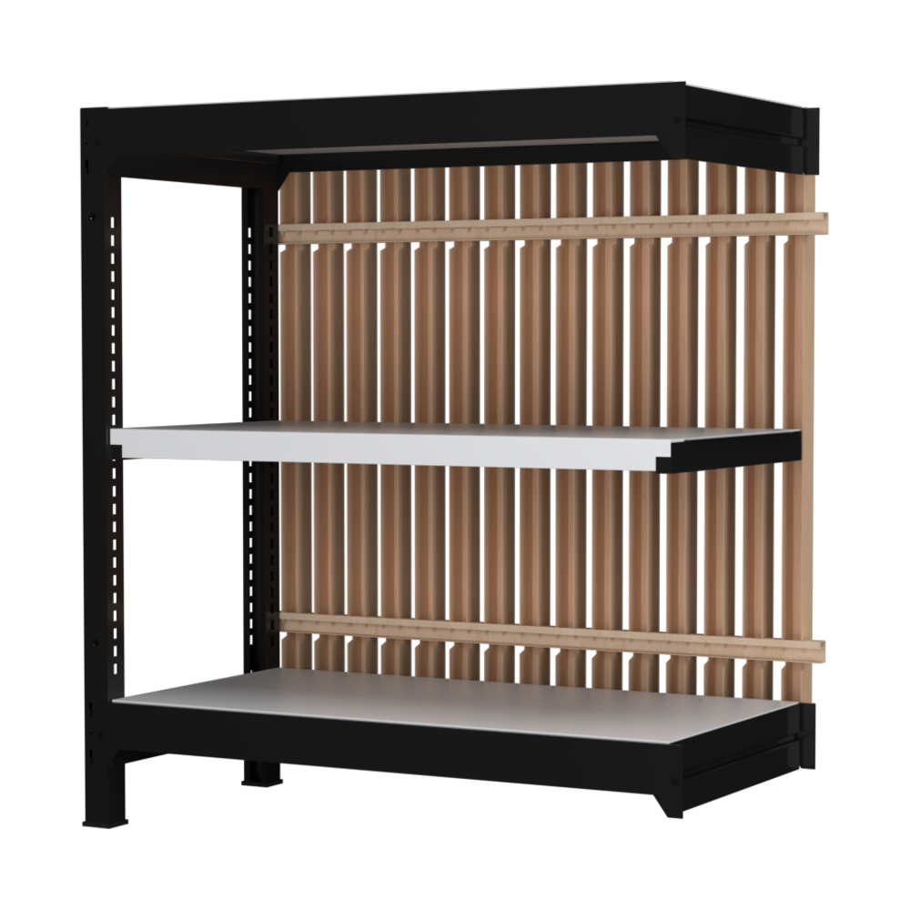 【増連】格子ラック ボルトレス 簡単組立 収納効率特化 増連セット W900タイプ H1000【オフィス家具市場】