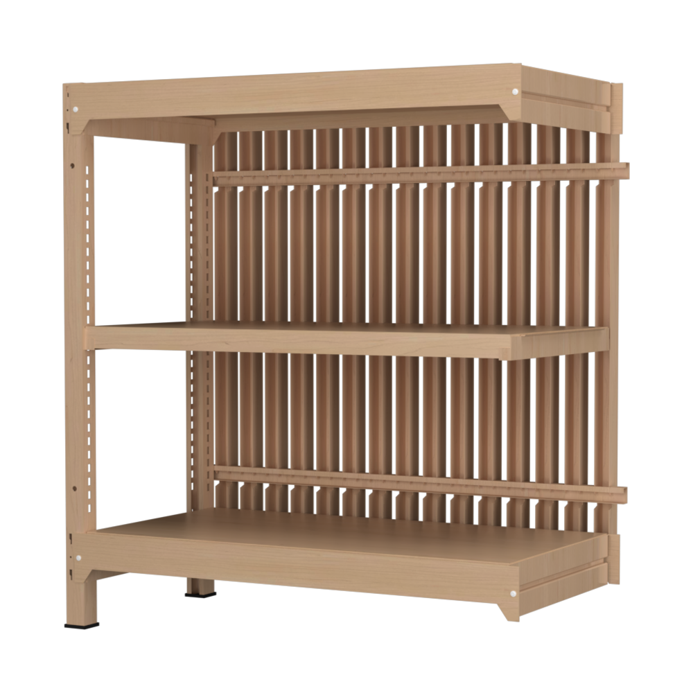 【増連】格子ラック ボルトレス 簡単組立 収納効率特化 増連セット W900タイプ H1000【オフィス家具市場】