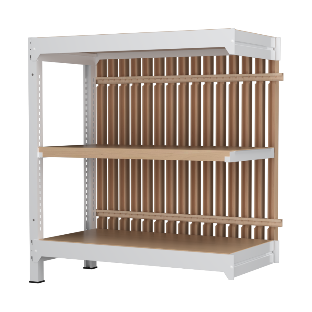 【増連】格子ラック ボルトレス 簡単組立 収納効率特化 増連セット W900タイプ H1000【オフィス家具市場】