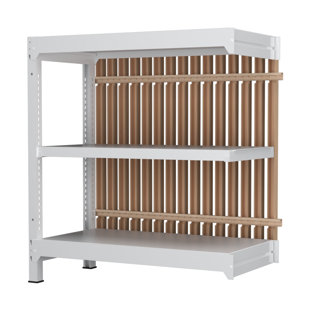 【増連】格子ラック ボルトレス 簡単組立 収納効率特化 増連セット W900タイプ H1000【オフィス家具市場】