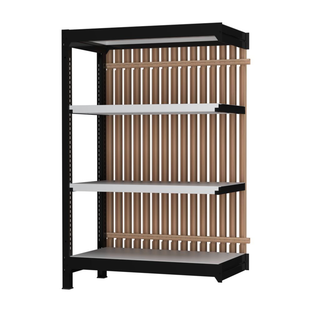 【増連】格子ラック ボルトレス 簡単組立 収納効率特化 増連セット W900タイプ H1400【オフィス家具市場】