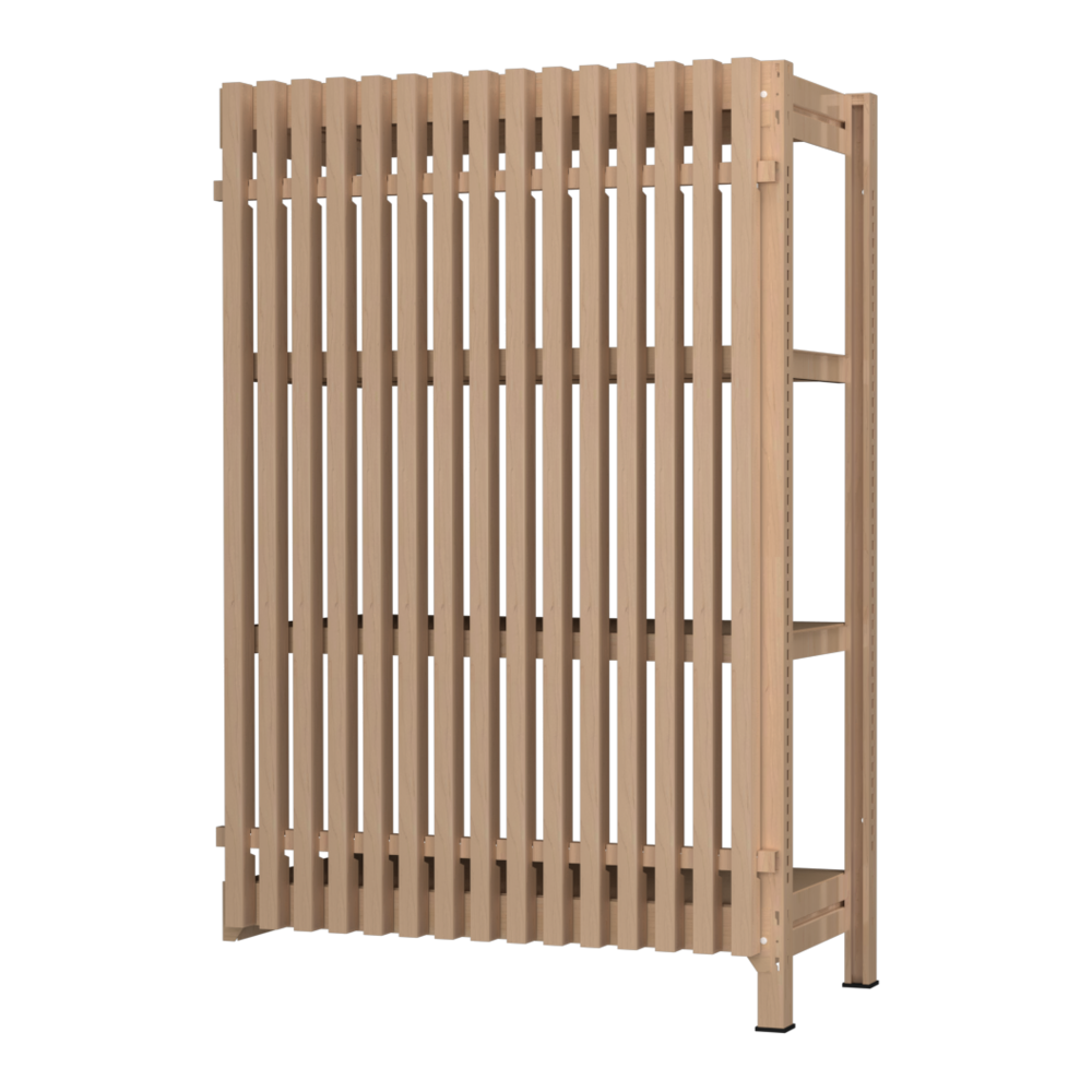 【増連】格子ラック ボルトレス 簡単組立 収納効率特化 増連セット W900タイプ H1400【オフィス家具市場】