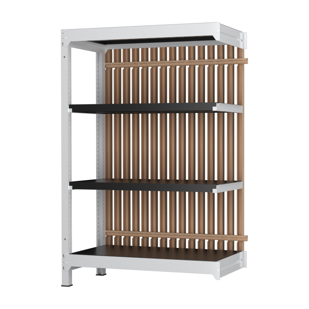 【増連】格子ラック ボルトレス 簡単組立 収納効率特化 増連セット W900タイプ H1400【オフィス家具市場】