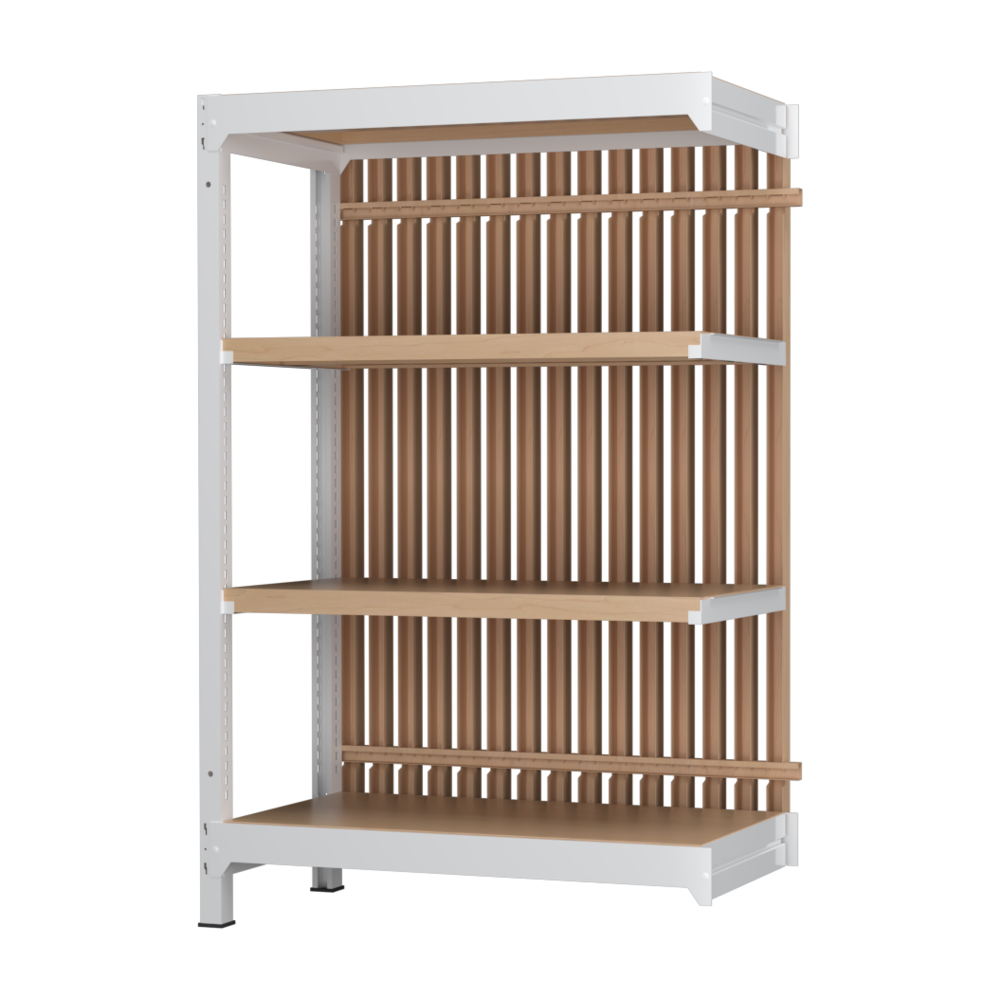 【増連】格子ラック ボルトレス 簡単組立 収納効率特化 増連セット W900タイプ H1400【オフィス家具市場】