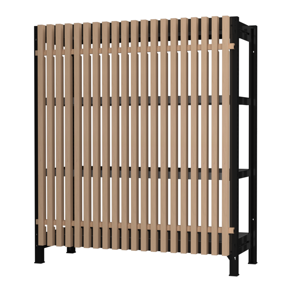 格子ラック ボルトレス 簡単組立 収納効率特化 基本セット W1200タイプ H1400【オフィス家具市場】