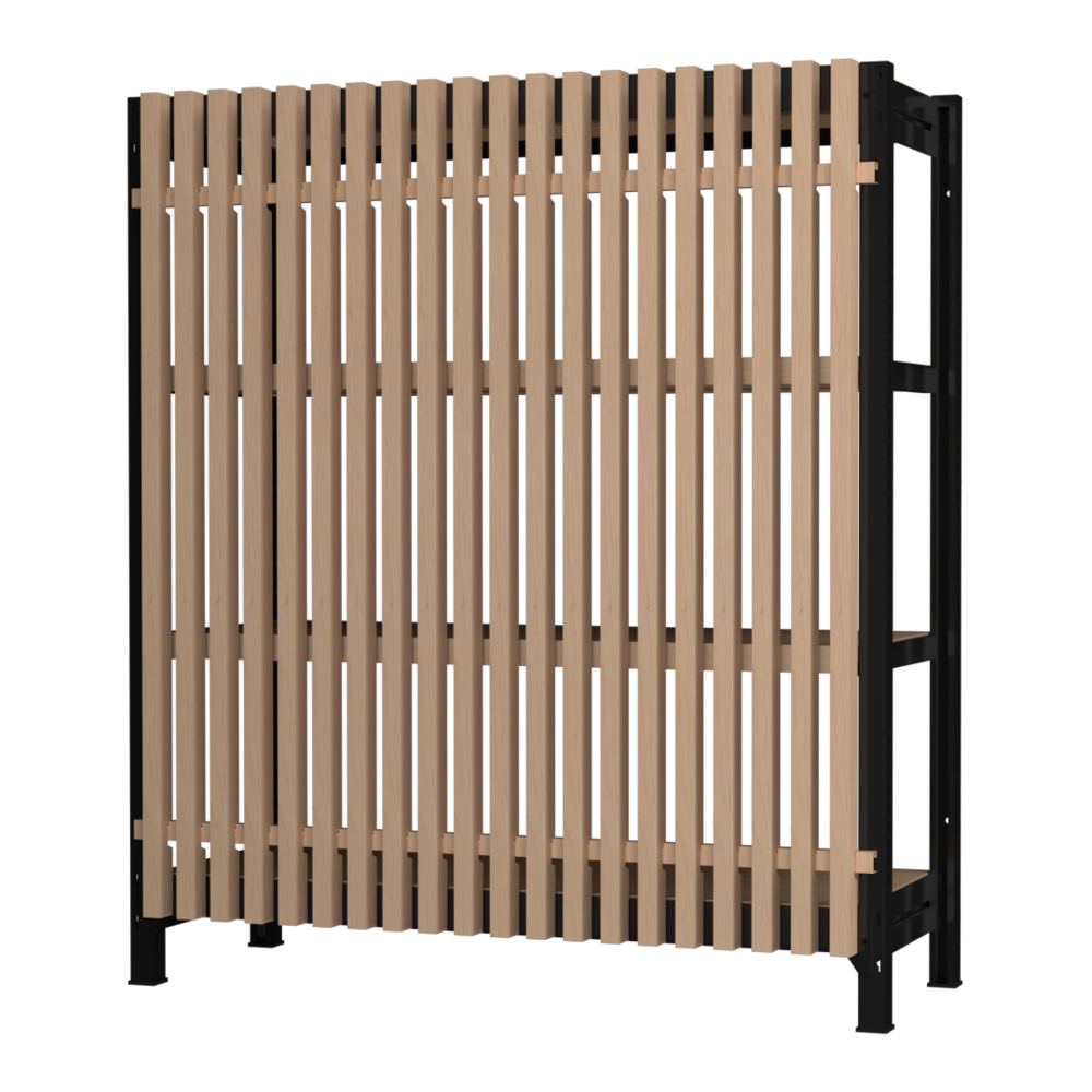 格子ラック ボルトレス 簡単組立 収納効率特化 基本セット W1200タイプ H1400【オフィス家具市場】