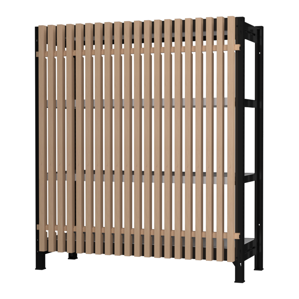 格子ラック ボルトレス 簡単組立 収納効率特化 基本セット W1200タイプ H1400【オフィス家具市場】