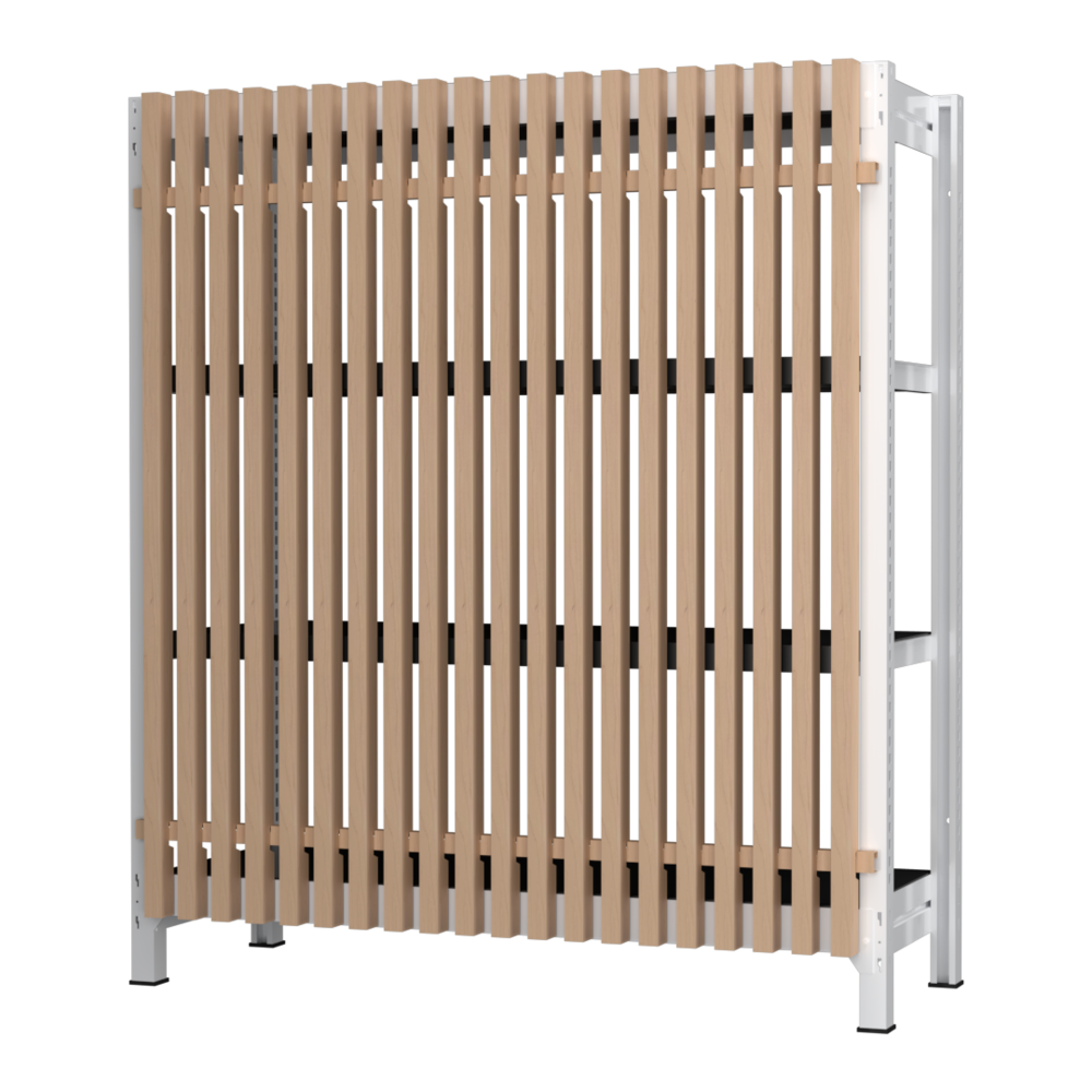 格子ラック ボルトレス 簡単組立 収納効率特化 基本セット W1200タイプ H1400【オフィス家具市場】