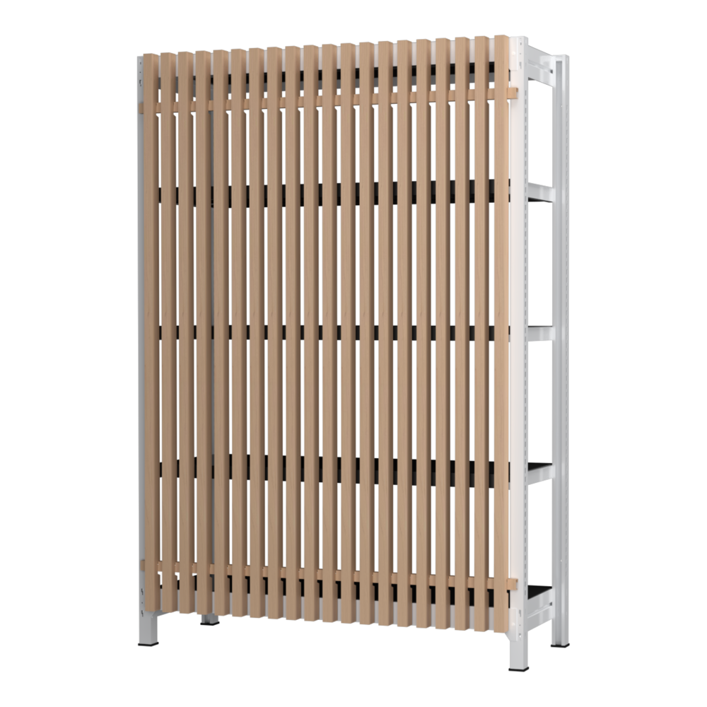 格子ラック ボルトレス 簡単組立 収納効率特化 基本セット W1200タイプ H1800【オフィス家具市場】