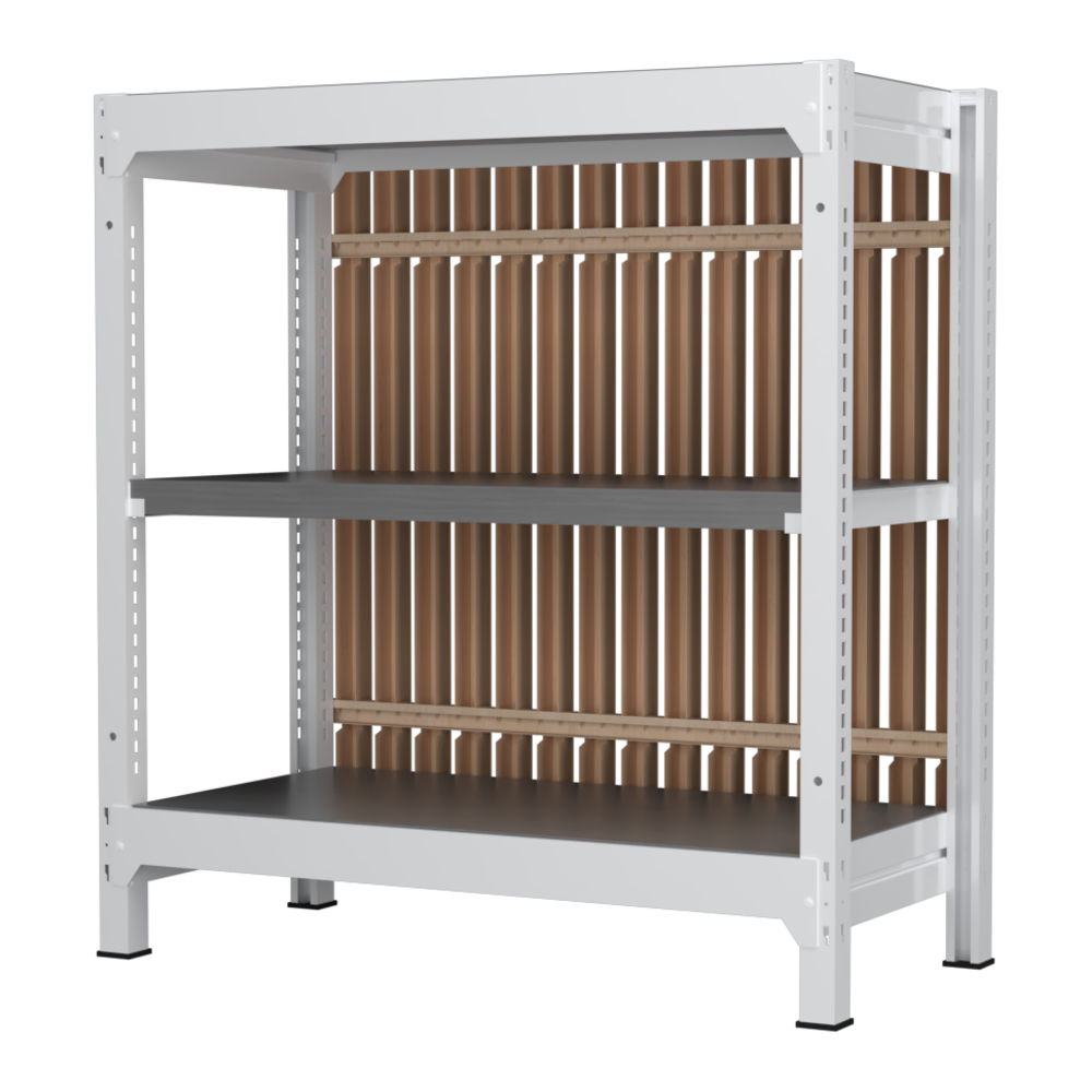 格子ラック ボルトレス 簡単組立 収納効率特化 基本セット W900タイプ H1000【オフィス家具市場】