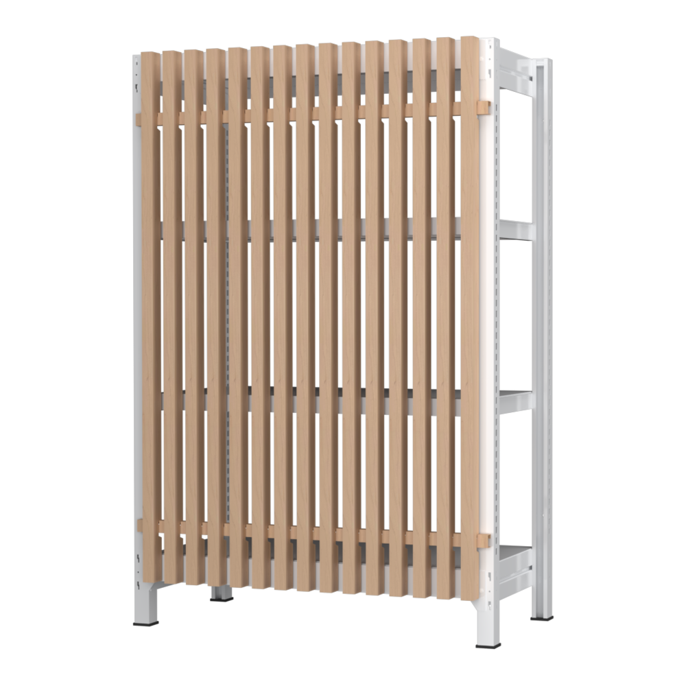 格子ラック ボルトレス 簡単組立 収納効率特化 基本セット W900タイプ H1400【オフィス家具市場】