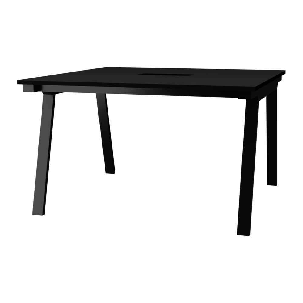 会議テーブル スラント脚 両面用コードホール