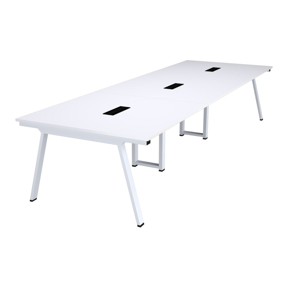 ミーティングテーブル 多用途 開閉式コードホール