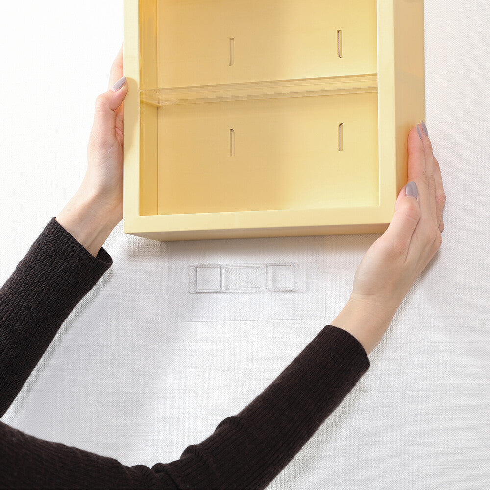 コレクションケース kake カプセルトイ 壁掛け可能 スライド扉 スリット棚 フィギュアケース【FB29022】