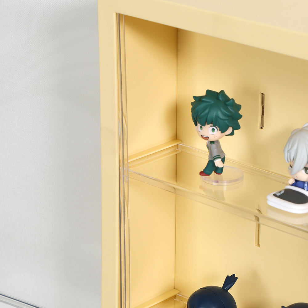 コレクションケース kake カプセルトイ 壁掛け可能 スライド扉 スリット棚 フィギュアケース【FB29022】