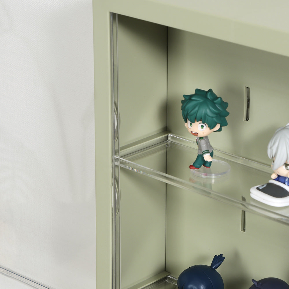 コレクションケース kake カプセルトイ 壁掛け可能 スライド扉 スリット棚 フィギュアケース【FB29022】