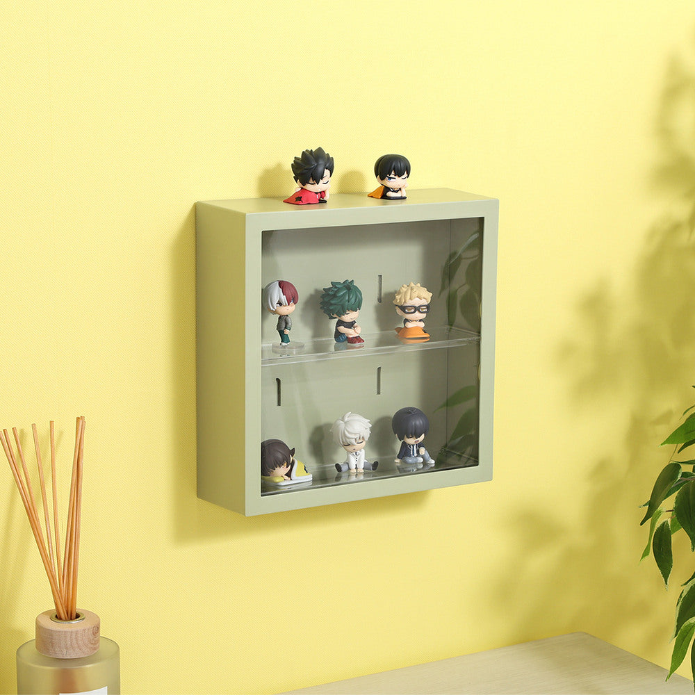 コレクションケース kake カプセルトイ 壁掛け可能 スライド扉 スリット棚 フィギュアケース【FB29022】