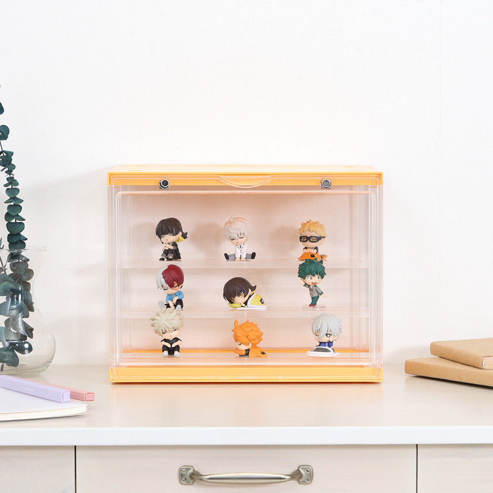 コレクションケース hina 壇式 3段 スタッキング可能 アクリルケース ディスプレイ 組立品 【FB29026】