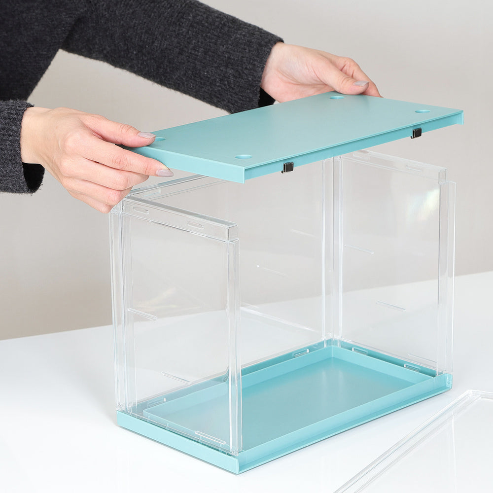 コレクションケース hina 壇式 3段 スタッキング可能 アクリルケース ディスプレイ 組立品 【FB29026】