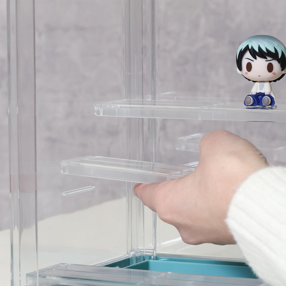 コレクションケース hina 壇式 3段 スタッキング可能 アクリルケース ディスプレイ 組立品 【FB29026】