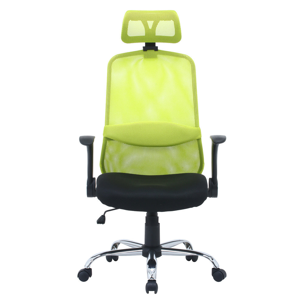 ヘッド付アームアップチェア ARP-01 オフィスチェア メッシュ 事務用椅子 デスクチェア ランバーサポート付 昇降機能【FB3542】