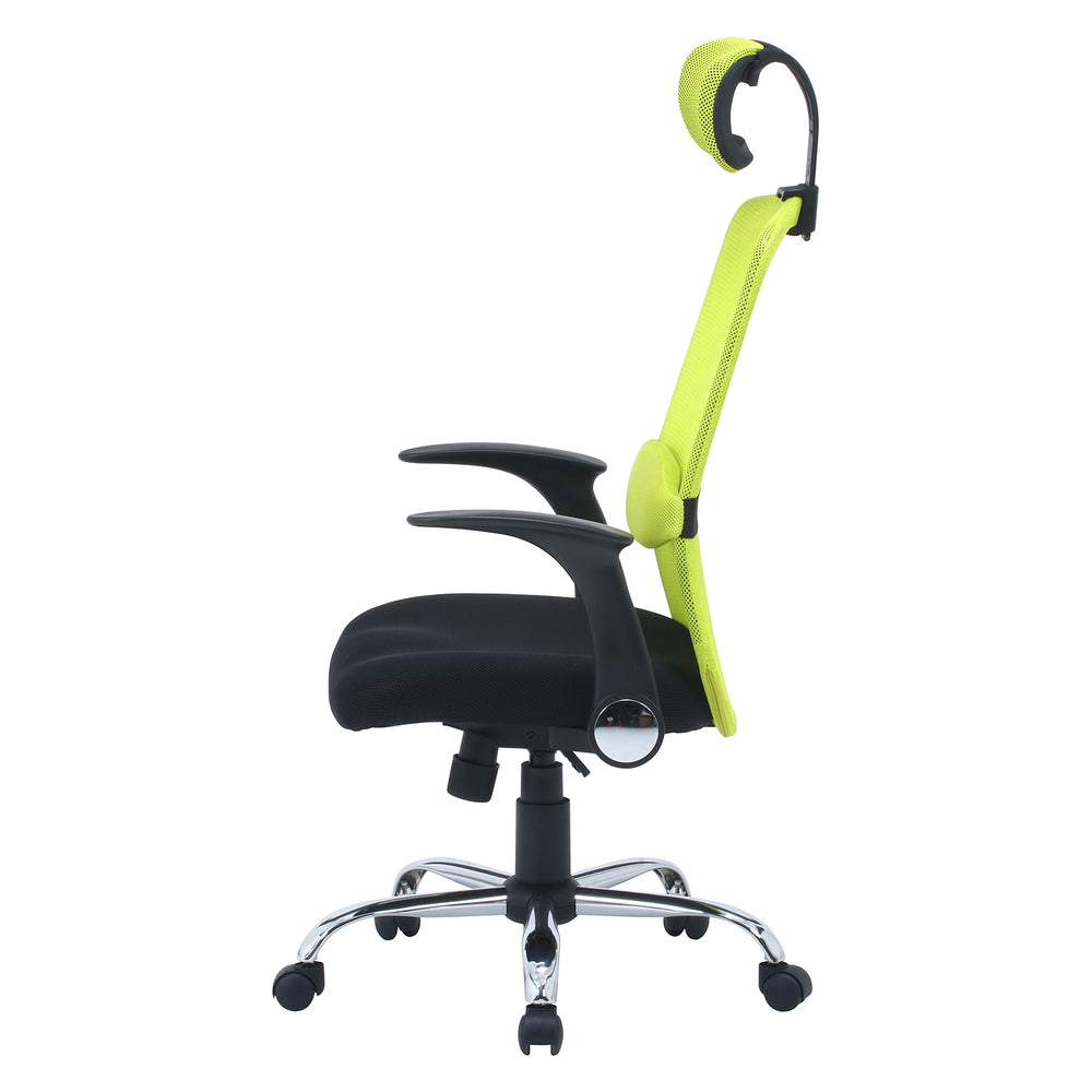 ヘッド付アームアップチェア ARP-01 オフィスチェア メッシュ 事務用椅子 デスクチェア ランバーサポート付 昇降機能【FB3542】