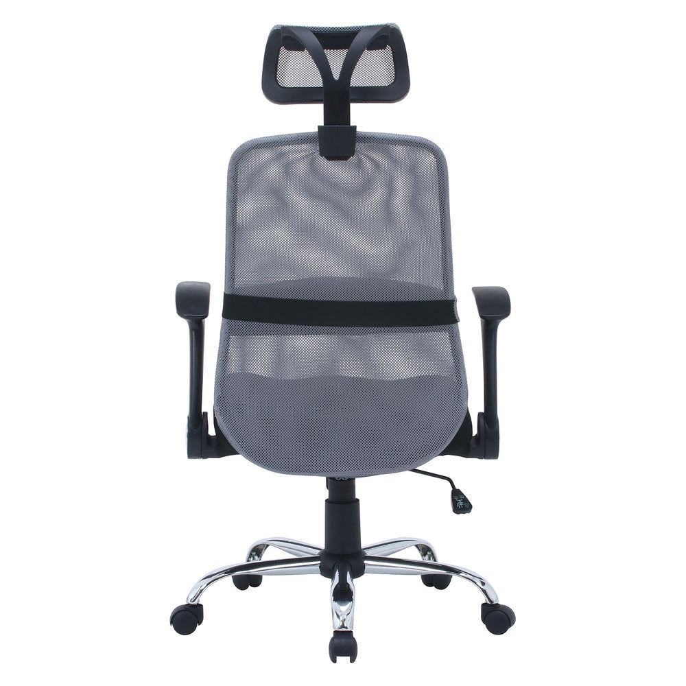 ヘッド付アームアップチェア ARP-01 オフィスチェア メッシュ 事務用椅子 デスクチェア ランバーサポート付 昇降機能【FB3542】