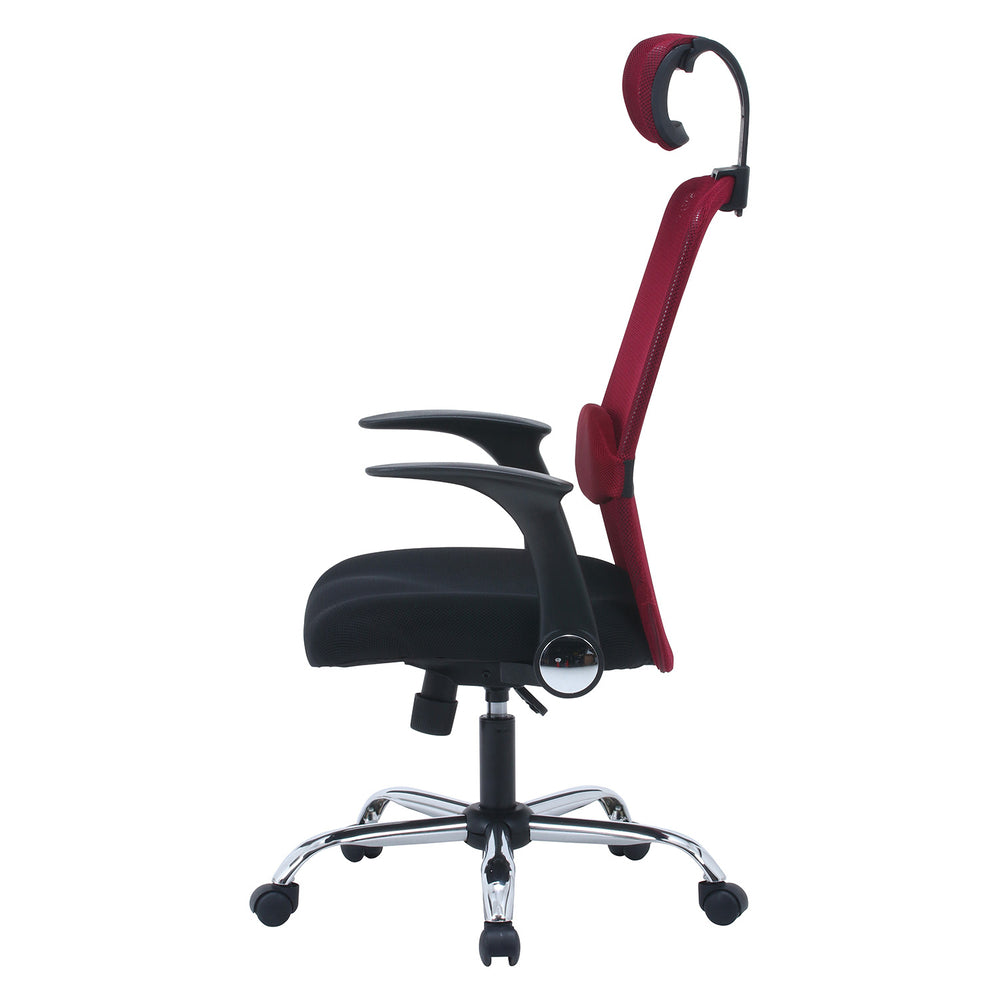 ヘッド付アームアップチェア ARP-01 オフィスチェア メッシュ 事務用椅子 デスクチェア ランバーサポート付 昇降機能【FB3542】