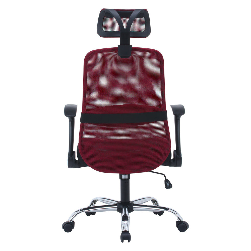 ヘッド付アームアップチェア ARP-01 オフィスチェア メッシュ 事務用椅子 デスクチェア ランバーサポート付 昇降機能【FB3542】