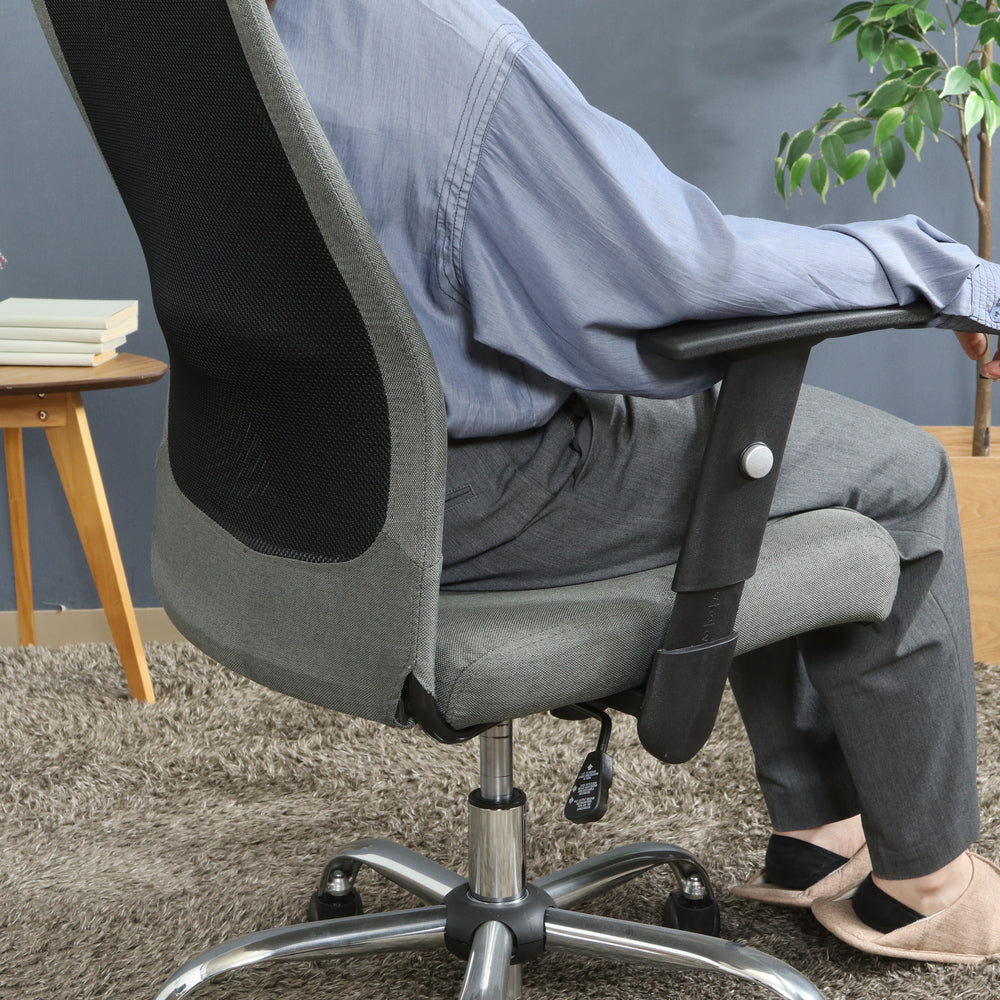 ファブリッシュチェア Mix ファブリック メッシュ ハイバック オフィスチェア ロッキング機能 【FB3806】