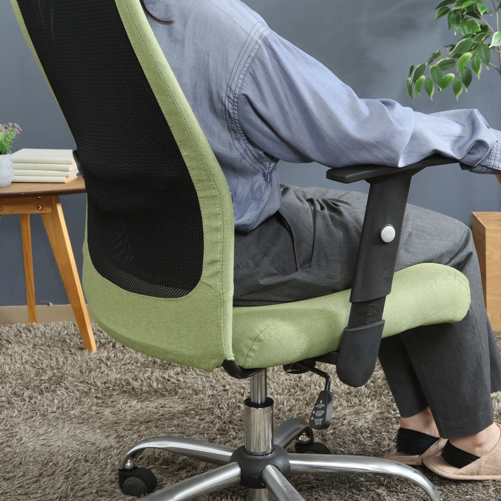 ファブリッシュチェア Mix ファブリック メッシュ ハイバック オフィスチェア ロッキング機能 【FB3806】