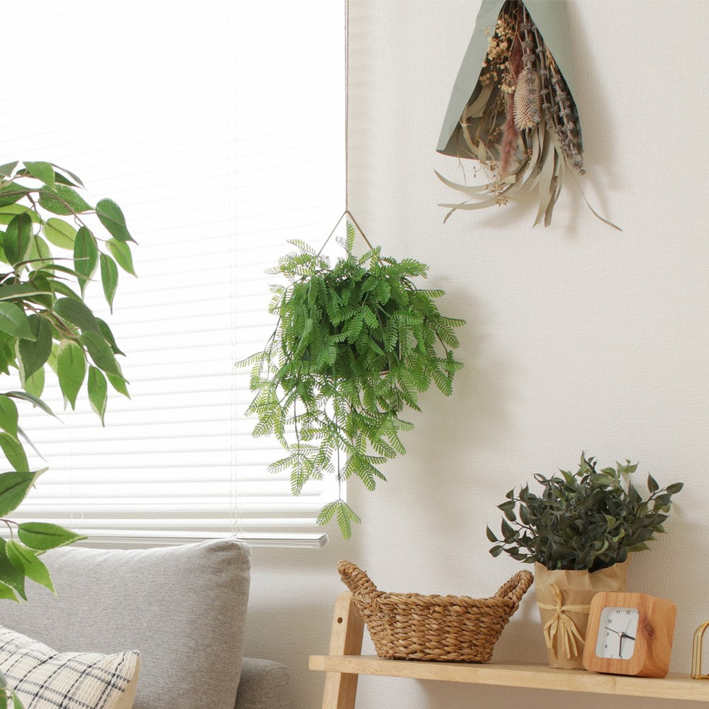 フェイクグリーン 観葉植物 吊り下げタイプ ハンギングポット インテリアグリーン 【FB-GRN-TR】