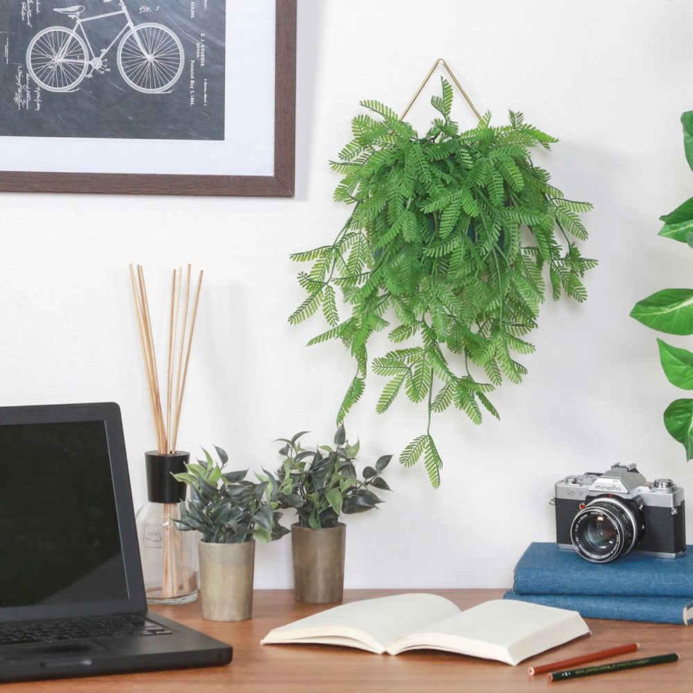 フェイクグリーン 観葉植物 吊り下げタイプ ハンギングポット インテリアグリーン 【FB-GRN-TR】
