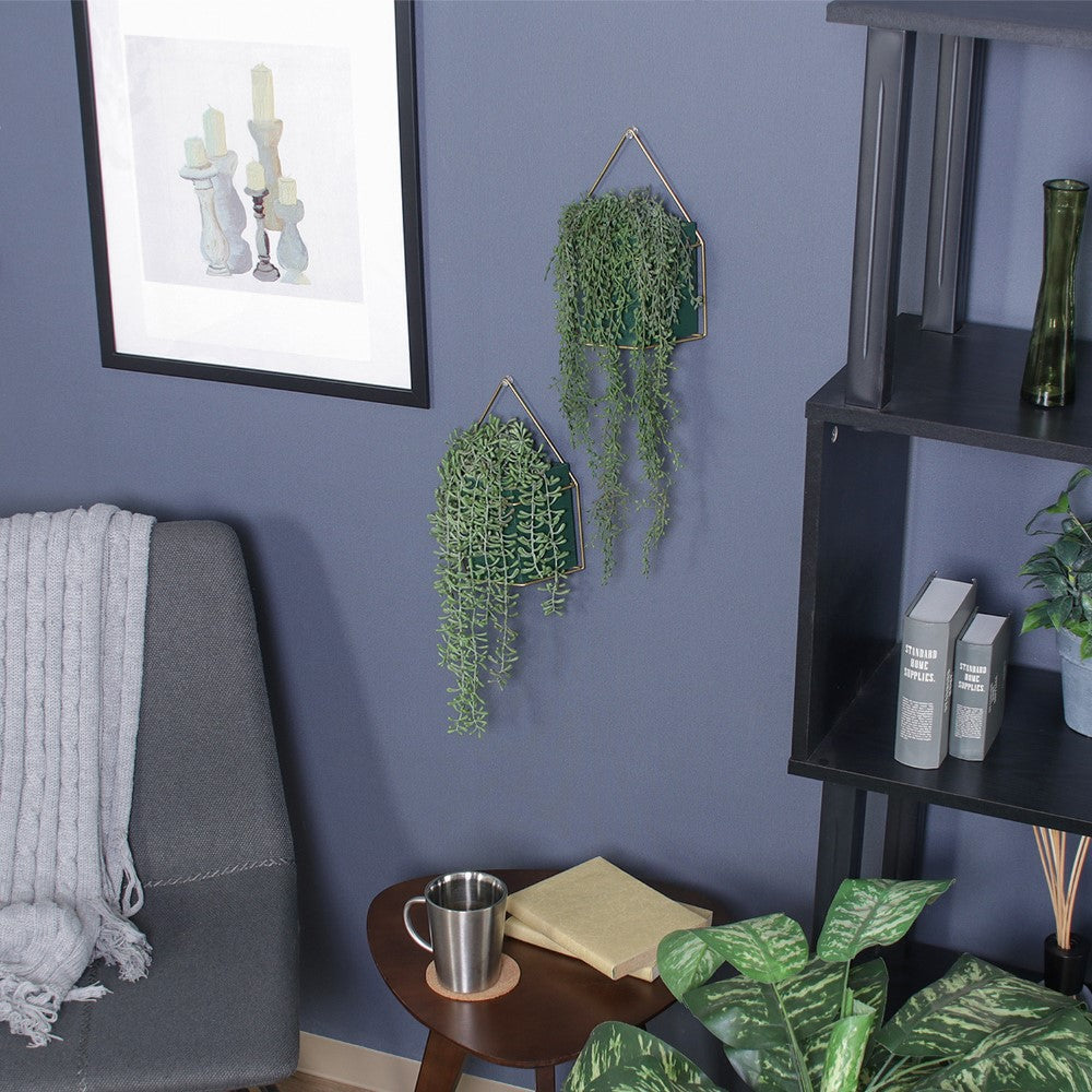 フェイクグリーン 観葉植物 吊り下げタイプ ハンギングポット インテリアグリーン 【FB-GRN-TR】