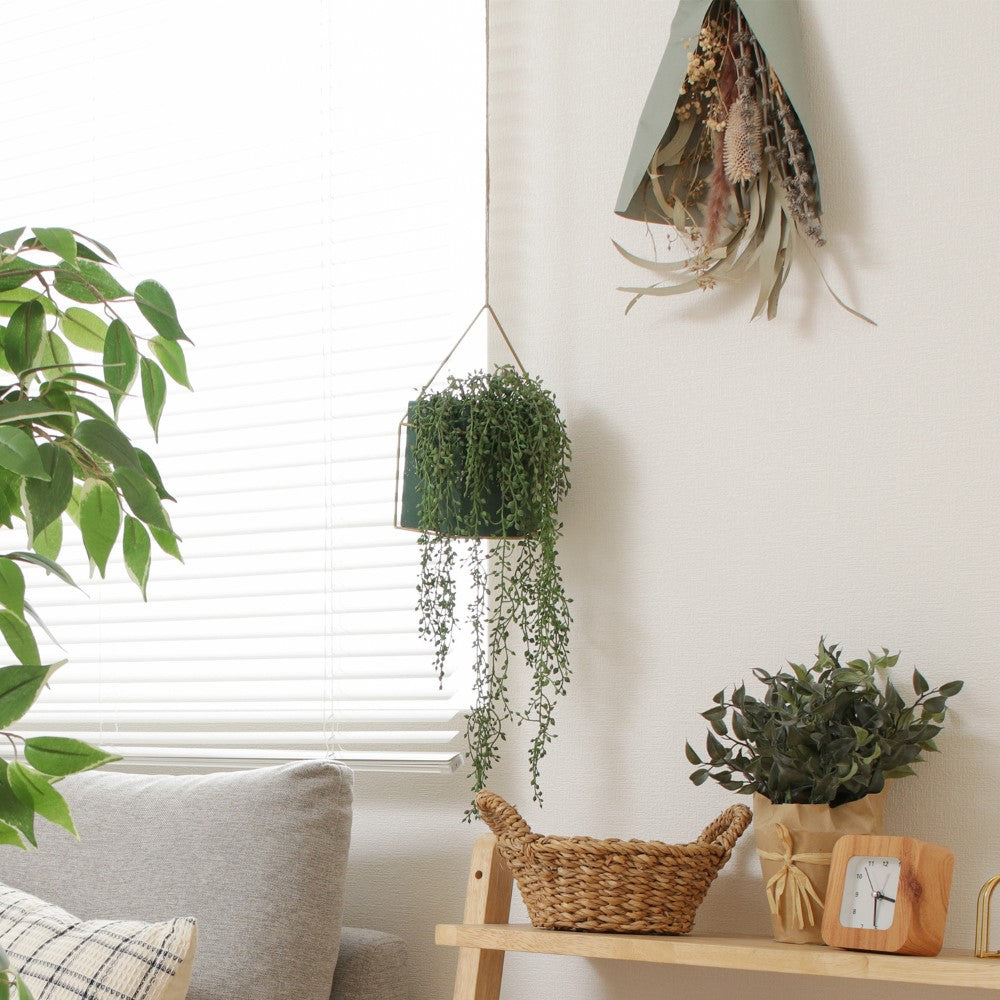 フェイクグリーン 観葉植物 吊り下げタイプ ハンギングポット インテリアグリーン 【FB-GRN-TR】