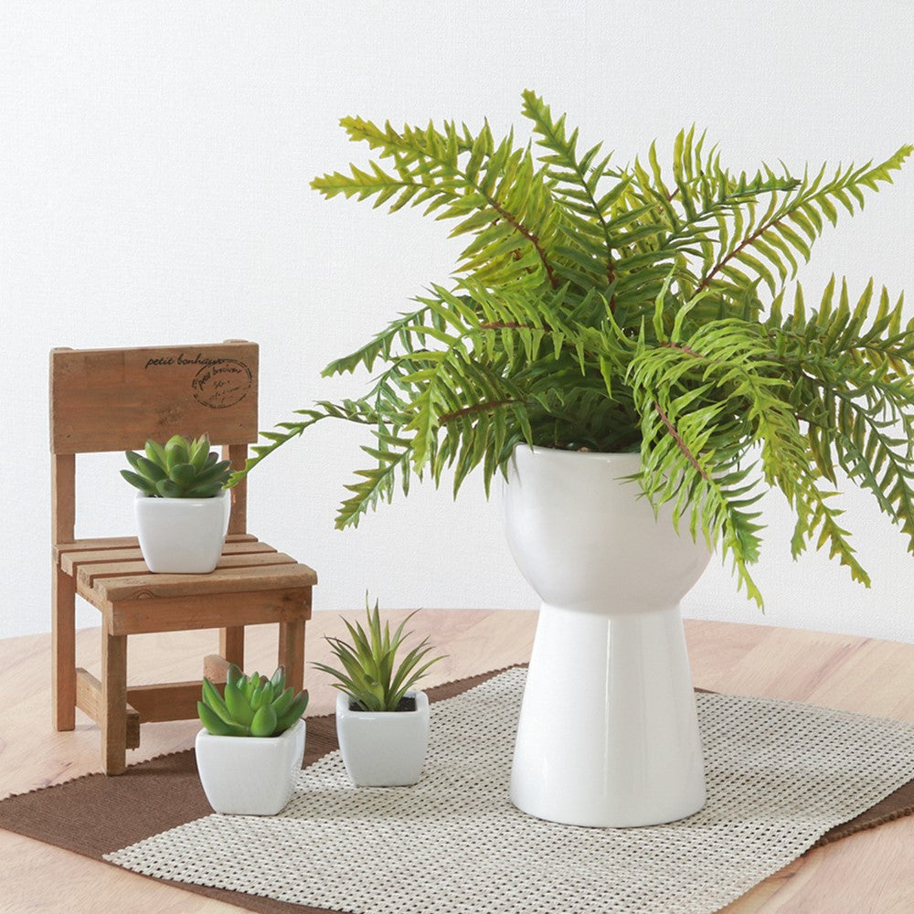 フェイクグリーン 観葉植物 インテリアポット 卓上 簡単手入れ パキラ アロエ シダ 【FB-GRN-TP】