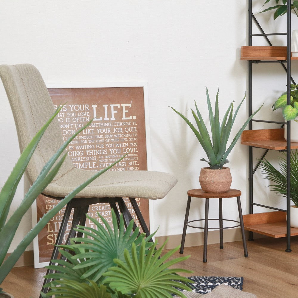 フェイクグリーン 観葉植物 インテリアポット 卓上 簡単手入れ パキラ アロエ シダ 【FB-GRN-TP】