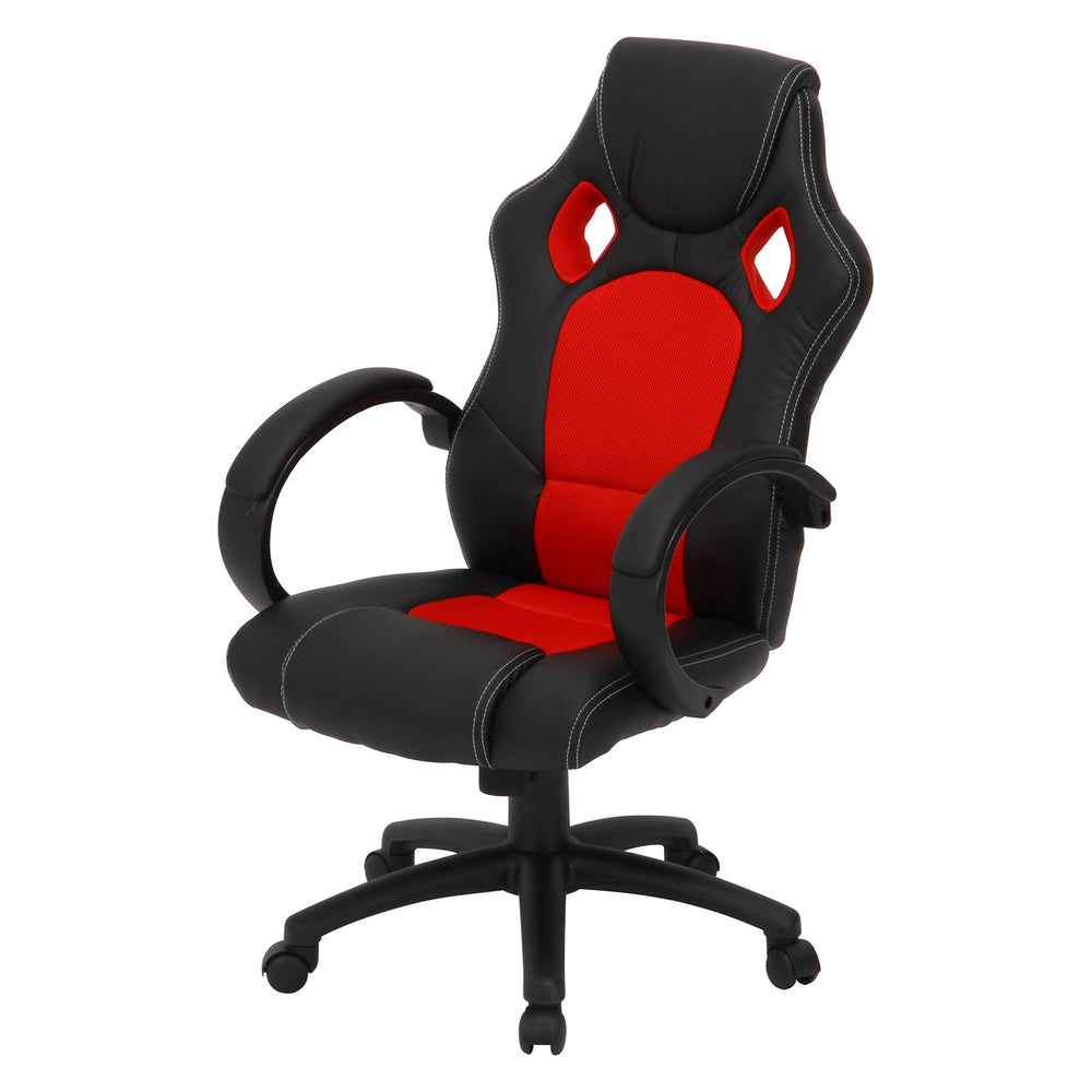 レッド ゲーミングチェア レーシング 快適 デスクチェア