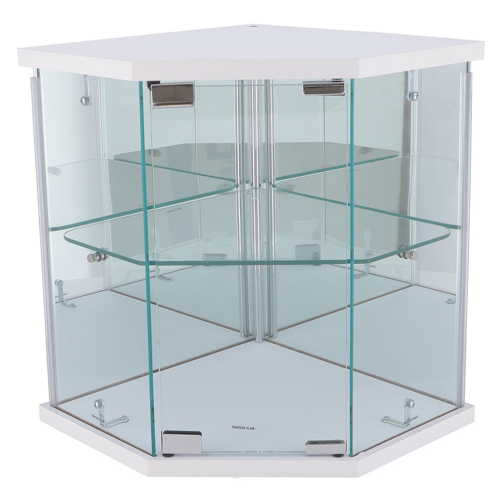 コーナータイプ ホワイト 背面ミラー付き