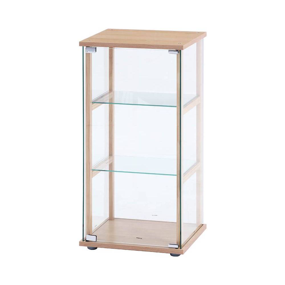 ガラスコレクションケース 3段 ナチュラル