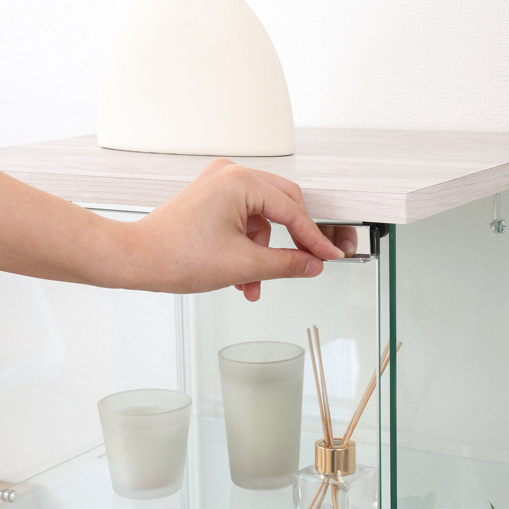 マグネット式扉 全面ガラス 取っ手