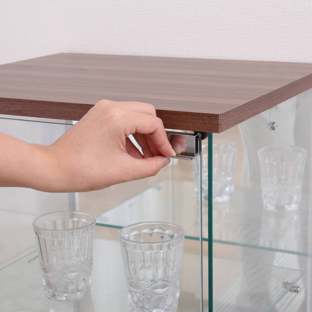 ガラスコレクションケース 3段 4段 ショーケース ディスプレイ 保管 リビング収納【FB73973】