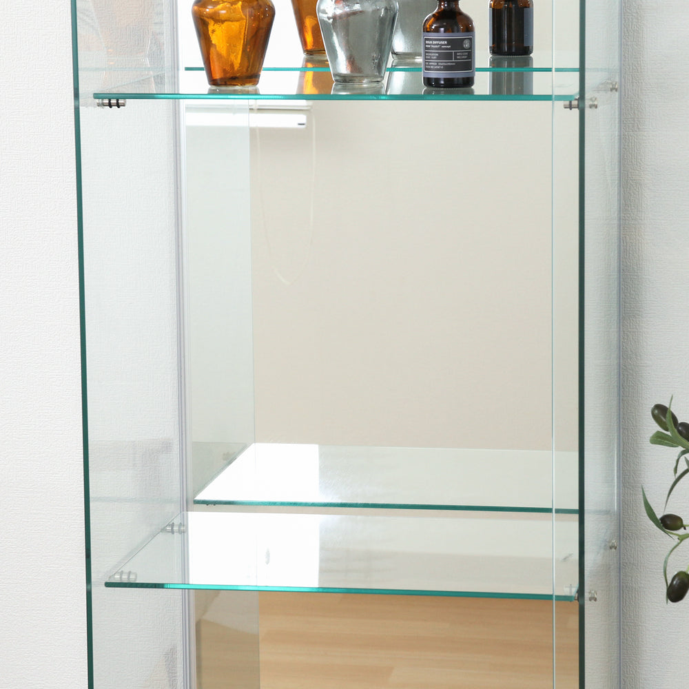 ガラスコレクションケース 3段 4段 ショーケース ディスプレイ 保管 リビング収納【FB73973】